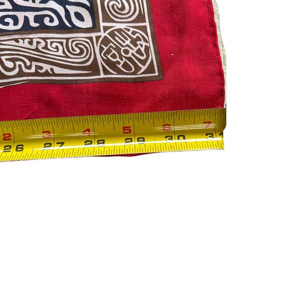 Vintage Asian Silk Scarf Shanghai 31” x 33” - Picture 3 of 4